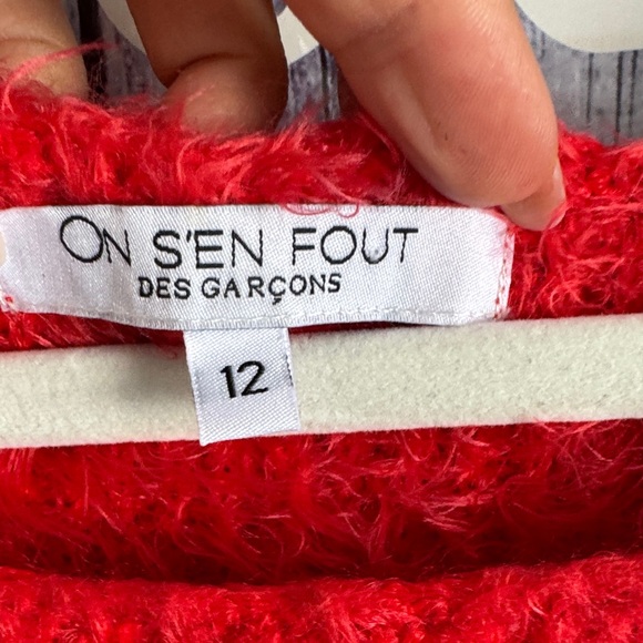 Red Fuzzy Sweater - Picture 4 of 6